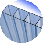 Clear twin wall polycarbonate for a pool enclosure